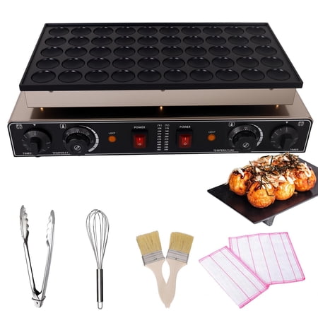 Muweixin Electric Griddles - 50-Hole, Non-Stick, Adjustable Temperature, Timer, Stainless Steel