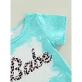 thumbnail image 4 of Toddler Baby Girl Long Pants Set Short Sleeve Letters T Shirt Tops Leopard Flared Pants 2T 3T 4T 5T 6T 7T Kids Casual Summer Outfits, 4 of 7
