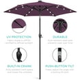 thumbnail image 5 of Best Choice Products 7.5ft Outdoor Solar Patio Umbrella for Deck, Pool w/ Tilt, Crank, LED Lights - Amethyst Purple, 5 of 7