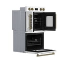 thumbnail image 4 of Forno Asti 30-Inch Double Electric Wall Oven with Upper French Doors in White & Antique Brass, 7.36 cu. ft. Dual True Convection, 7,200W, Air Fry, Sous Vide, Self-Clean, 4 of 15