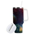 thumbnail image 2 of JSTEL Space Planets Nebula 40 oz Tumbler Stainless Steel Water Bottle Vacuum Insulated Cup with Straw Lid & Handle For Travel Car Cup Holder, 2 of 8