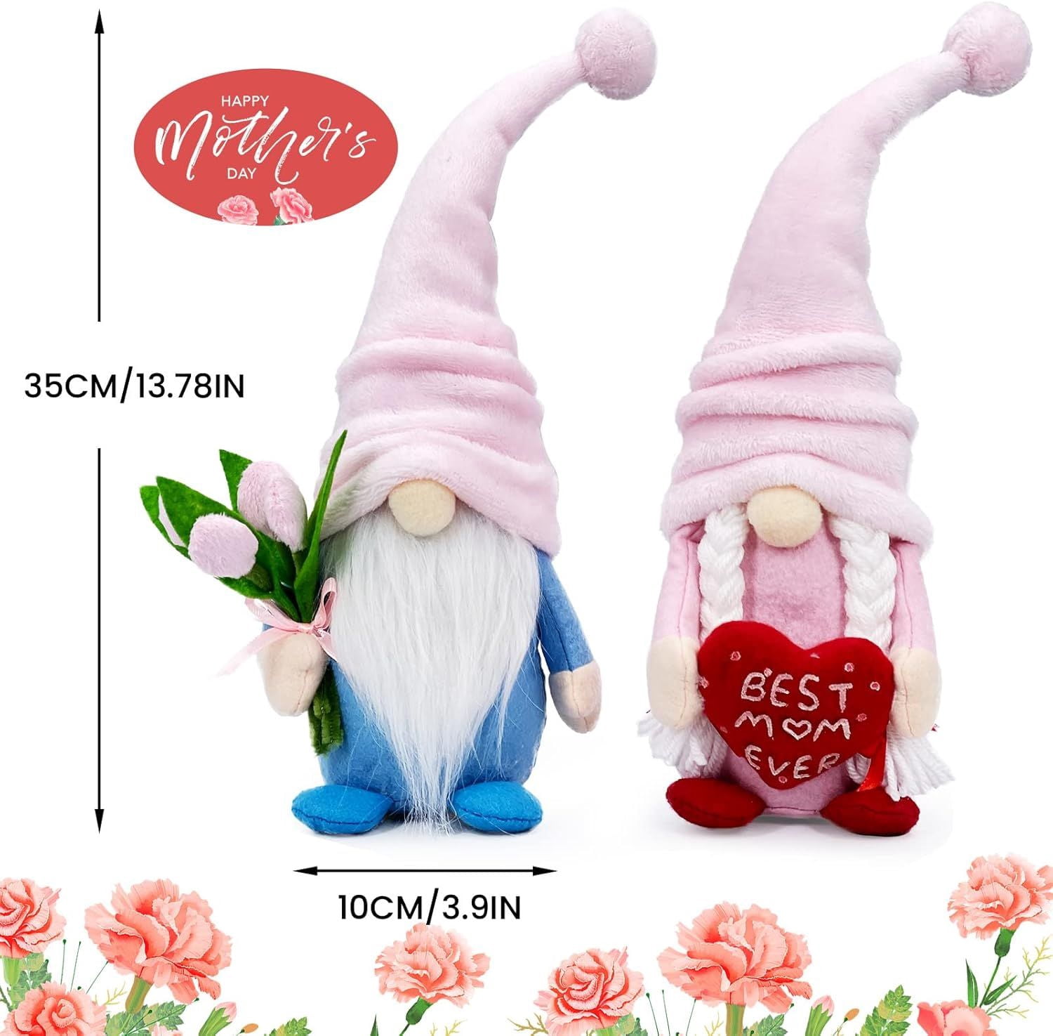Set of 3 Hocus Pocus Witch Gnomes with Brooms for Rustic Halloween Decor