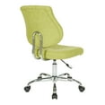 thumbnail image 3 of Sunnydale Office Chair in Basil Green Fabric with Chrome Base, 3 of 5