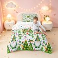 thumbnail image 4 of Manfei Vintage Snowman Twin Comforter Sets,Traditional Gingerbread Men Bedding Set,Christmas Reversible,2-Piece,1 Comforter and 1 Pillowcase, 4 of 7