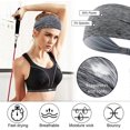 thumbnail image 4 of KAIYANG Paquete de 3 diademas deportivas, diadema retráctil de tela doble suave que absorbe la humedad para entrenamiento, 4 of 5