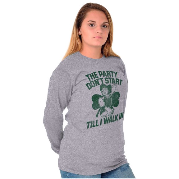 Popeye Saint Patricks Day Party Long Sleeve TShirt Men Women Brisco Brands S