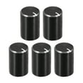 thumbnail image 1 of 5 piezas de perilla de potenciómetro con eje estriado de aluminio negro, diámetro del eje de 6 mm, perilla rotativa de 10 mm x 15 mm para control de volumen, 1 of 3
