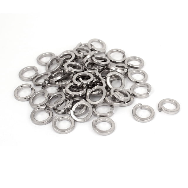 Unique Bargains 100pcs 316 Stainless Steel Split Lock Spring Washers 3/8' Screw Spacer Pad