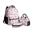 thumbnail image 2 of Watercolor Pink Bow School Backpack Elementary Bag Student Bookbag Travel Rucksack(E-Style), 2 of 6