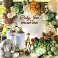 thumbnail image 4 of Kit de 10/20/30 globos de 10 pulgadas, globo retro verde, blanco y dorado, decoración para fiestas de cumpleaños, bodas, aniversarios, fiestas de verano en la jungla, suministros para el hogar, 4 of 5