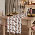 thumbnail image 2 of Table Runners 60 Inches Long Dress Scarves, Orange Floral Farmhouse Kitchen/Dining Table Runner, Small Coffee Tablerunners, Abstract Watercolor Flower Leaf Plant 13x60 Inch, 2 of 9