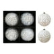 thumbnail image 2 of Set de Bolas Navideñas Nevadas | 4 Adornos de Plástico Blanco | 10 Cm | Kit de Decoración para Árbol de Navidad, 2 of 6