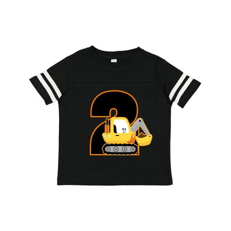 

Inktastic 2nd Birthday Construction Digger Truck Gift Toddler Boy Girl T-Shirt