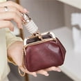 thumbnail image 4 of Cute Retro Buckle Coin Purse Portable Key Bag Versatile Lipstick Storage Bags PU Leather Ladies Fashion Wallets Solid Color Simple Bag, 4 of 4