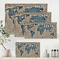 thumbnail image 4 of Designart Ancient Map of The World I Canvas Wall Art, 4 of 4