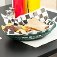 thumbnail image 2 of Black Duck Brand 8.75-Inch x 7.5-Inch Oval Plastic BPA Free Restaurant Picnic Dark Green Food Baskets (Green; 12 Baskets), 2 of 2