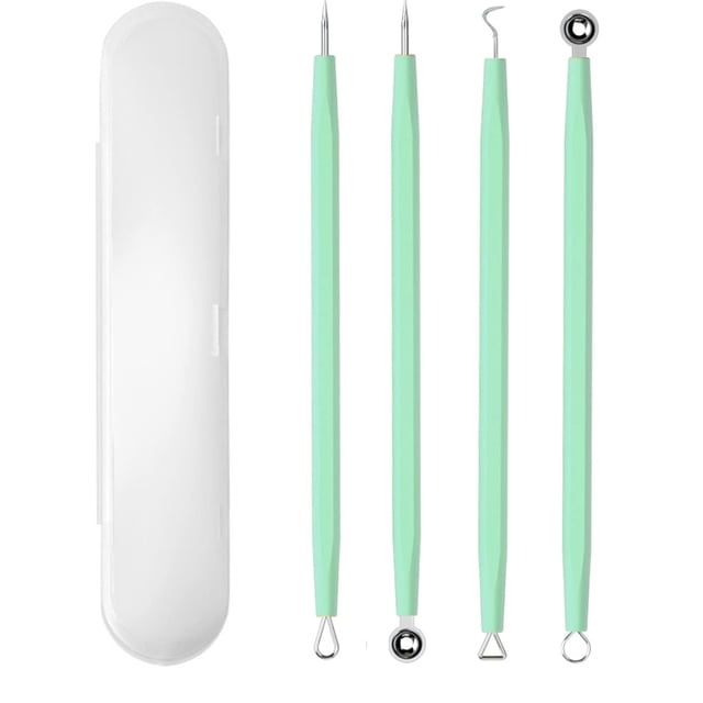 Kit de herramientas para quitar espinillas, removedor de espinillas y espinillas, herramienta extractora de espinillas para la cara de la nariz, aguja para espinillas, aguja para acné, herramienta de