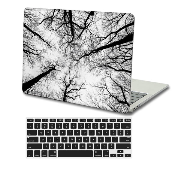 KSK KAISHEK Hard Shell Compatible with 2022 2021 2020 2019 2018 Release MacBook Air 13" with Retina Display and Touch ID Model: A2337 m1&A2179&A1932 Plants series 0658 + Black Keyboard Cover