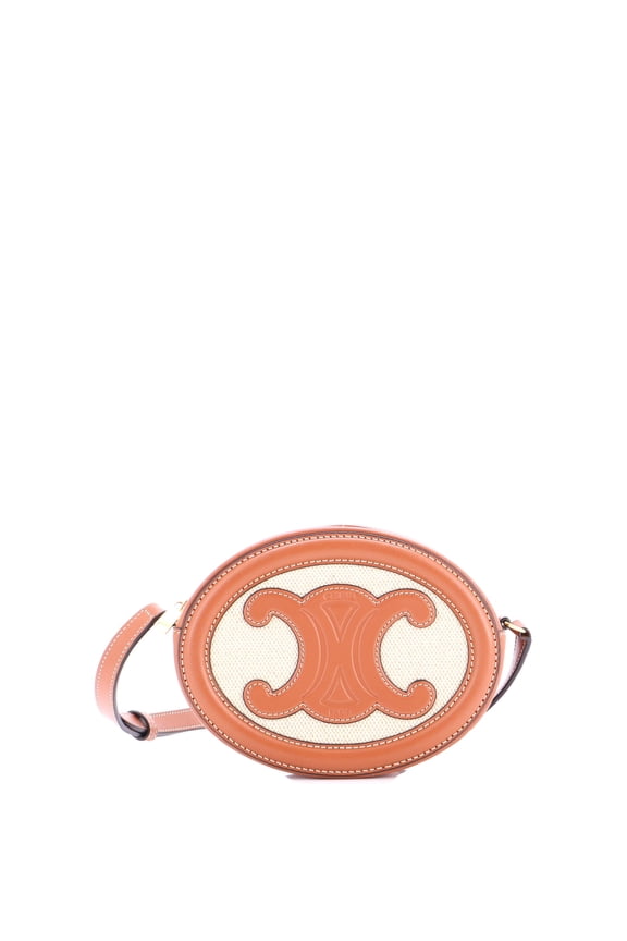 Pre-Owned Triomphe Oval Crossbody Bag Canvas and Leather By Rebag