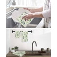 thumbnail image 5 of Sage Green Leaves Kitchen Dish Towels for Drying Dishes Set of 2, Summer Botanical Farmhouse Leaf Watercolor Waffle Weave Microfiber Hand Tea Bathroom Towels Quick Dry & Absorbent Towel 15.7x23.6, 5 of 7