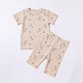 thumbnail image 3 of Mercatoo Summer Toddler Baby Girls Outfit Floral Print Short Sleeves T Shirt and Loose Long Pants 2Pcs Set Girl Casual Clothes, 3 of 3