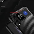 thumbnail image 5 of Allytech for Samsung Galaxy Z Flip 3 5G Case with Built-in Magnetic Kickstand, Luxury Carbon Fiber Texture Hard PC Bumper Shockproof Protective Case for Galaxy Z Flip3 2021, Yellow, 5 of 6