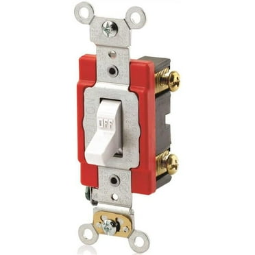 Leviton 3016737 20A 3-Way Toggle AC Quiet Switch, White