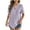 Purple, variant on ZyeKqe Women Cotton Linen Button down Shirt Short Sleeve Blouse Ladies Summer Casual V Neck Beach Tops