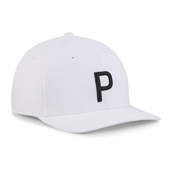 NEW Puma Golf Thrml Fleece P Snapback Hat Cap - White / Black