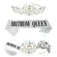thumbnail image 2 of 1 set Girl Sash and Tiara Set Decorative Etiquette Cumpleaños Posts, 2 of 5