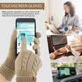 thumbnail image 3 of FZ FANTASTIC ZONE Womens Winter Warm Touch Screen Gloves Elastic Cuff Thermal Knit Gloves for Women Cold Weather Gifts, 3 of 6