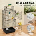 thumbnail image 4 of KFFKFF 41-inch Spacious Bird Cage with Open Top, Ideal for Parakeets, Finches, Canaries, Lovebirds, Cockatiels, Budgies, Small Quaker Conures, Travel Pet Flight Birdcage Equipped with Swing and Perch, 4 of 9