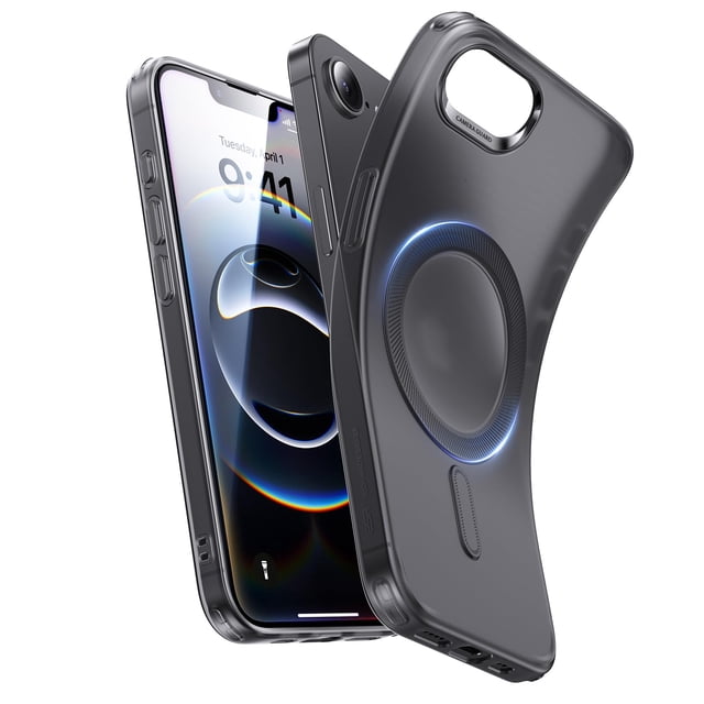 Funda ESR HaloLock Zero Clear para iPhone 16e, color negro esmerilado