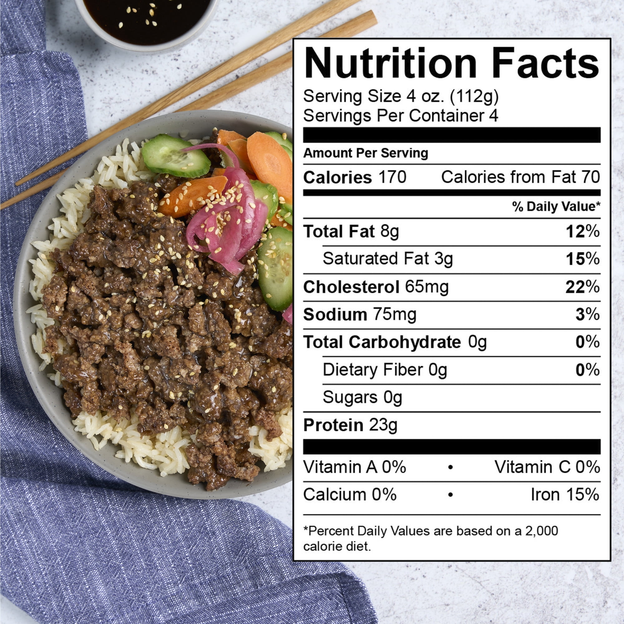 93% Lean / 7% Fat Lean Ground Beef, 1 lb Roll, Fresh, All Natural*