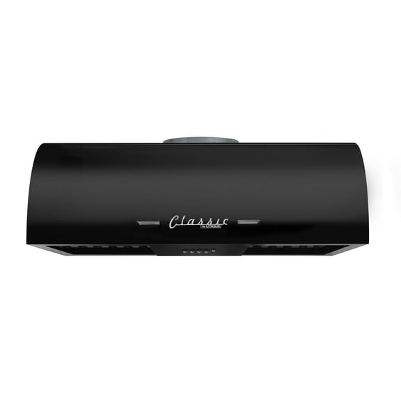 Unique Classic Retro 24" Under Cabinet Range Hood with 500 CFM and LED Lighting 110 volts in Midnight Black