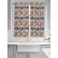 thumbnail image 2 of Easter Eggs Living Room Curtains 2 Panel, Colorful Eggs Spring Flowers Leaves Farm Navy Blue Cafe Window Treatment, Extra Long Farmhouse Bedroom Bathroom Kitchen Curtains Drapes 104"x72", 2 of 6