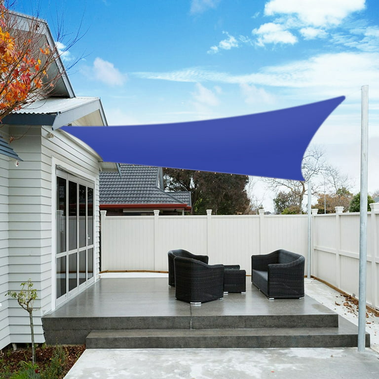 Sun Shade Sail Rectangle 6.5/10/12/13/16FT Waterproof Outdoor Garden Patio  Party Sunscreen Awning Canopy 98% UV Block With Free Rope