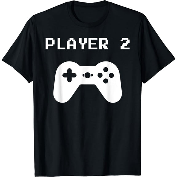 Player 2 Gamer Controller Matching Gift for Men Women Graphic T-Shirt