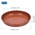 thumbnail image 2 of Unique Bargains 5.3' Plastic Wave Round Plant Pot Saucer Flower Drip Tray, Red 4 Pack, 2 of 5