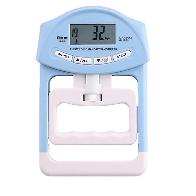 Dinamómetro de mano digital azul Medición de fuerza Captura automática Fuerza de agarre electrónica 90 kg