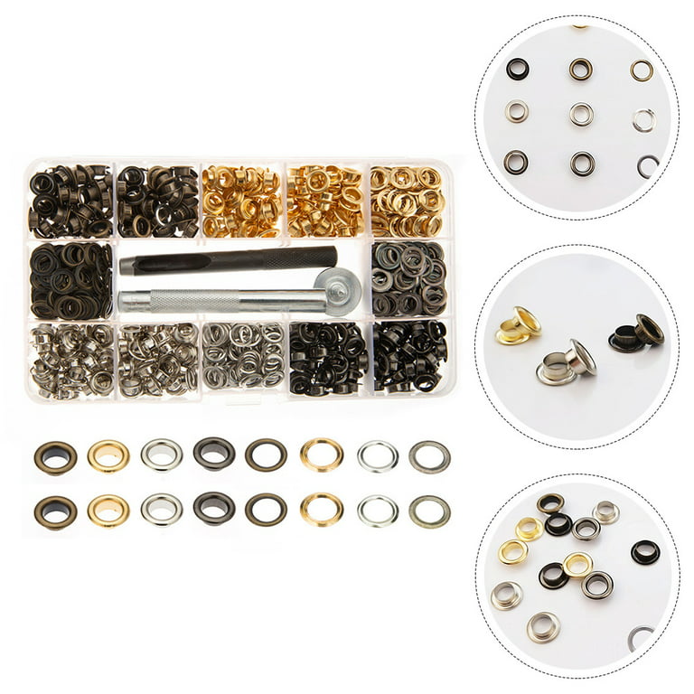 Grommet Kit Eyelet Tool Eyelets Punch Setting Grommets Fabric Hole Set  Press Metal Leather Installation Craft Button 