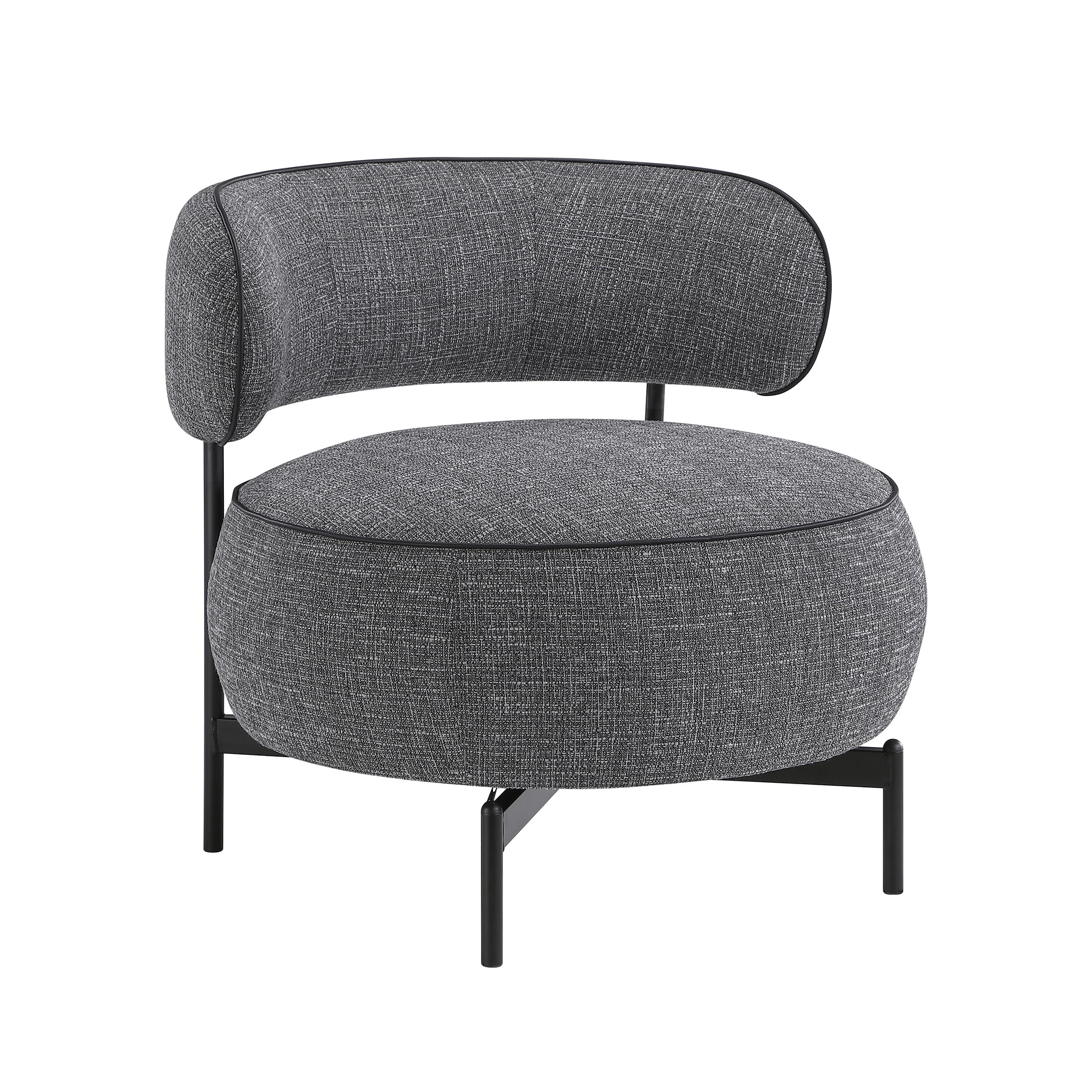 OakvillePark Varn Contemporary Chenille Swivel Chair, Gray