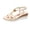 Shoes # A05 Beige, variant on Espadrille Chunky Sole Sandals for Women Open Toe Elastic Slingback Wedge Beaded T-Strap Embellished Summer Beach Vacation Casual Bohemian Walking Shoes