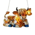 thumbnail image 1 of Cow Window Hanging Decor 2D Flat Acrylic Style Stained Glass Effect Colorful Sunlight Reflector For Windows Sunrooms Porch, 1 of 5