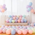 thumbnail image 4 of 200 Uds. Globos de látex macarrón de 5 pulgadas colores aleatorios globos de fiesta de dulces nacarados de colores Pastel arcoíris para boda de cumpleaños, 4 of 5