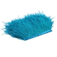 thumbnail image 4 of untoiry 1 Yard Dyed Ostrich Feather Fringe Trim Ribbon Embellishment Peacock blue, 4 of 8