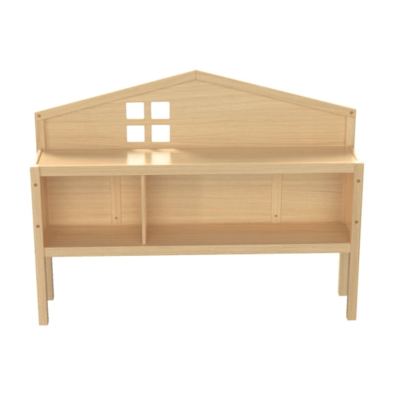 Jopath Headboard for Full Size Bed with Storage Shelf,Head Board Floor Bed,Sturdy and Stable,Easy Assembly,Natural