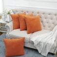thumbnail image 6 of Home Soft Things Decorative Throw Pillow Covers, Soft Velvety Modern Double-Sided Designs, Pillow Inserts Not Included, Set of 4, 20x20 inch, Burnt Orange, 6 of 6