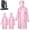 Pink, variant on 2 Pack EVA Rain Poncho for Adults Reusable Waterproof Ponchos with Hood Lightweight Travel Raincoat Set for Camping Hiking Festival Outdoor Gear Snap Button Unisex Fit Non Disposable