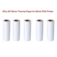 thumbnail image 1 of HLONK 5Pcs 80x30MM Thermal Receipt Paper Roll For Mobile 80MM POS Thermal Printer, 1 of 6